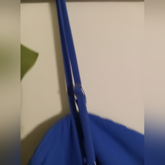 Lulus Cascading Crush Cobalt Blue Tiered Bustier Midi Dress Size M - Picture 7 of 12